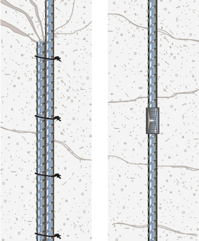 Lap splice versus a mechanical coupler